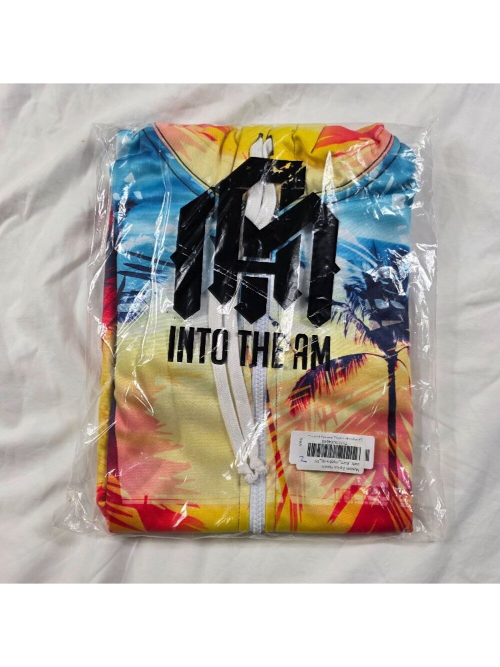 Into The AM Tropical Sunset Hoodie Adults Size XS Palm Tree All Over Print